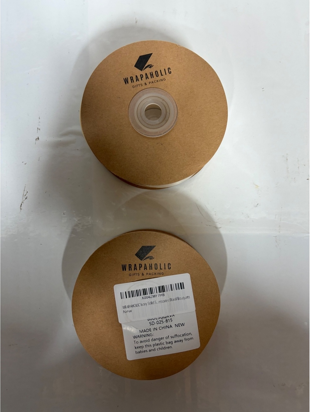 Wrapaholic Ivory Solid Satin Ribbon for Floral Bouquets